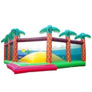 palm tree jungle inflatable amusement park